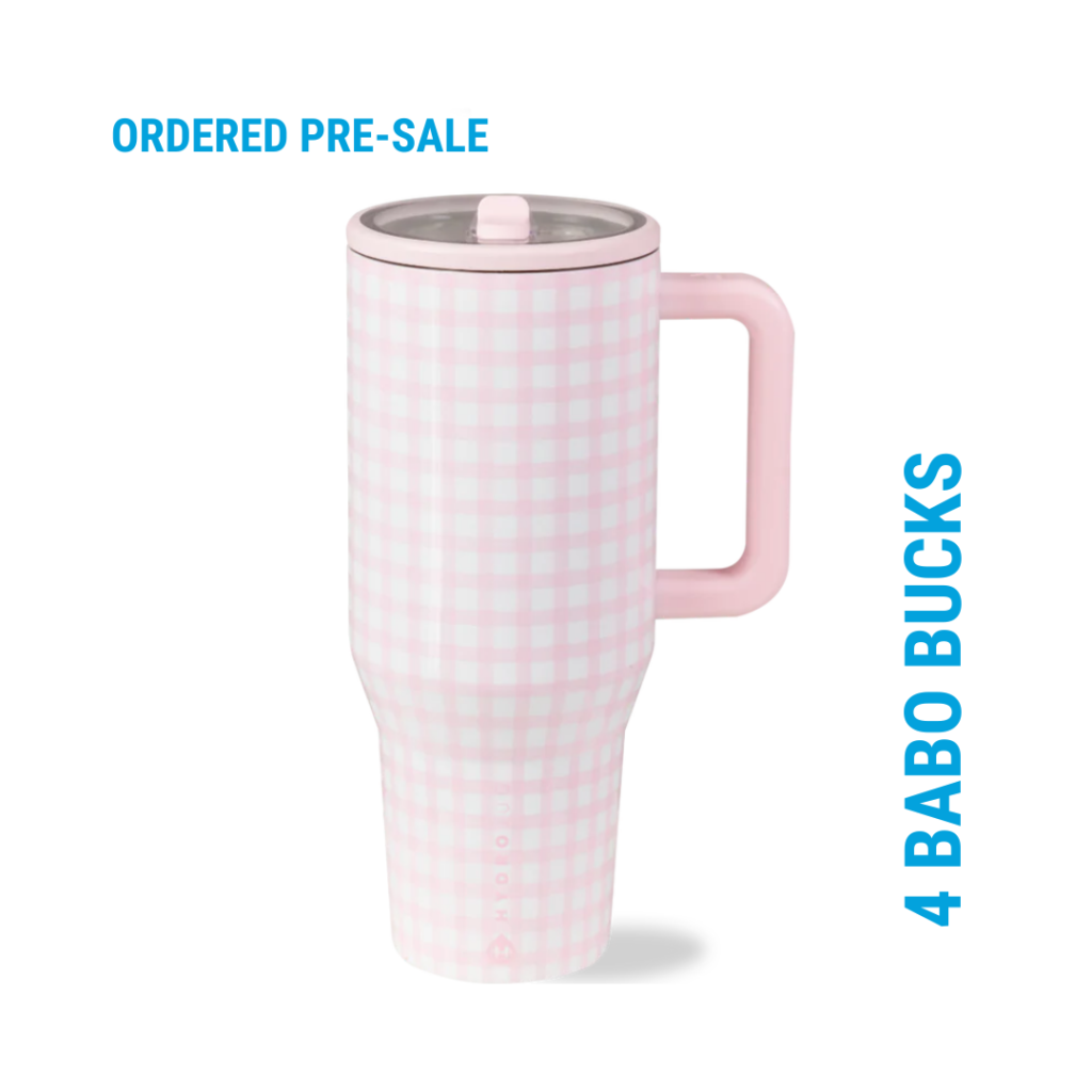 Pink Gingham 32 oz